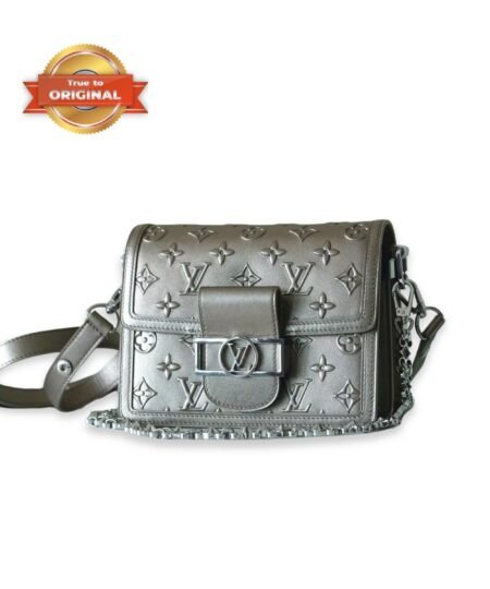 [True-to-ORIGINAL] Louis Vuitton Mini Dauphine Taupe For Women‎ 7.9in/20cm