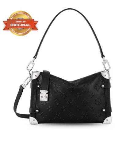 [True-to-ORIGINAL] Louis Vuitton Side Trunk MM Handbag Black For Women 9.3in/24cm M14572