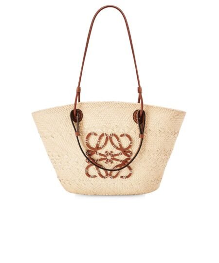 Loewe Medium Anagram Basket Bag Beige For Women 18.1 Inches/ 46 Cm A223T43X02
