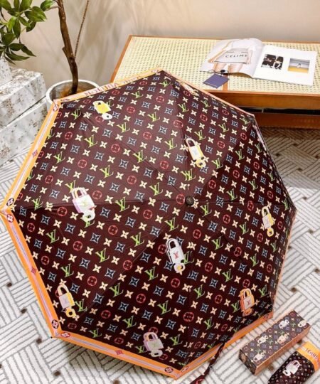 Louis Vuitton Opening Folding Monogram Umbrella Brown