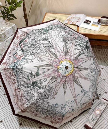 Dior Opening Folding Umbrella Pink