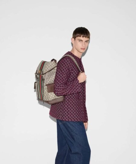 Alternative view of Gucci Ophidia Medium Backpack Beige For Men 15.7 in/ 40 cm 598140 HUHAT 8564