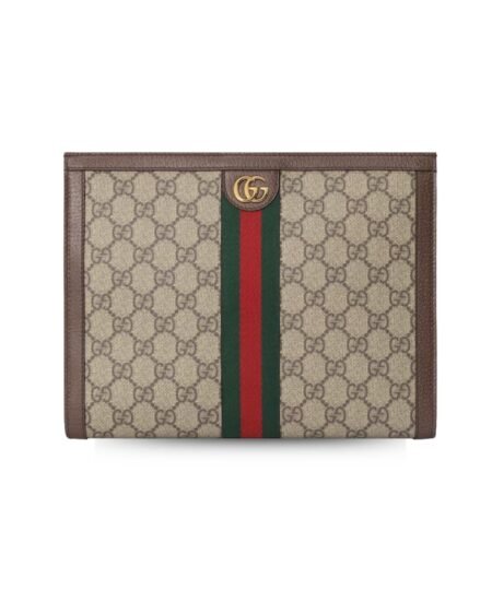 Gucci Ophidia Pouch Beige For Women 10.6 In/ 27 Cm 625549 96IWG 8745