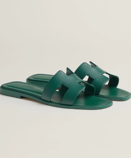 Hermes Oran Sandal Green For Women- H202230Z AD340