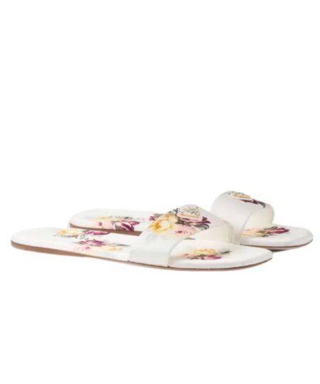 Prada Printed Satin Slides White For Women 1XX355_3LPE_F0627_F_D005