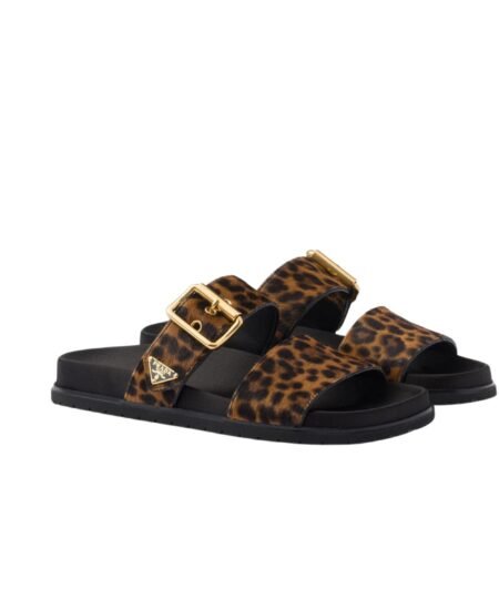 Prada Printed Slides Brown For Women 1XX715_XRY_F0151_F_D010