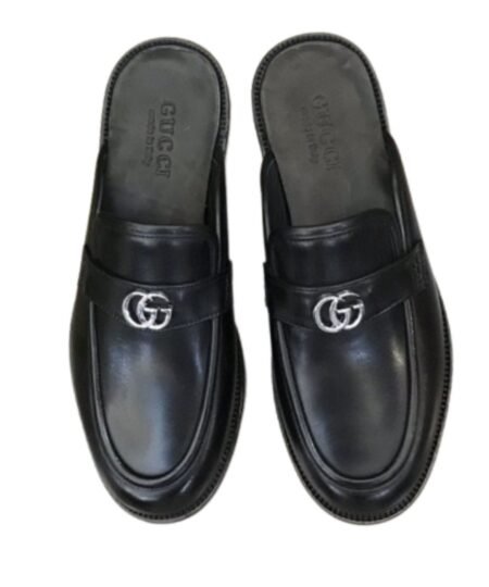Gucci Slipper With Interlocking G Black For Men