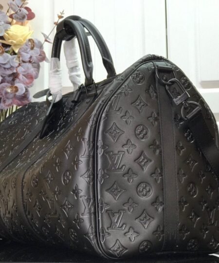 Alternative view of Louis Vuitton Keepall Bandouliere 50 Monogram Shadow For Men, Men's Travel Bags 19.7in/50cm LV M44810