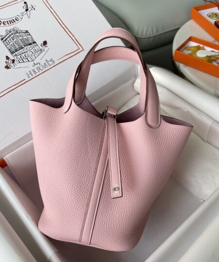 Hermes Picotin Lock 18 Bag Light Pink For Women, Women’s Handbags 7.1in/18cm