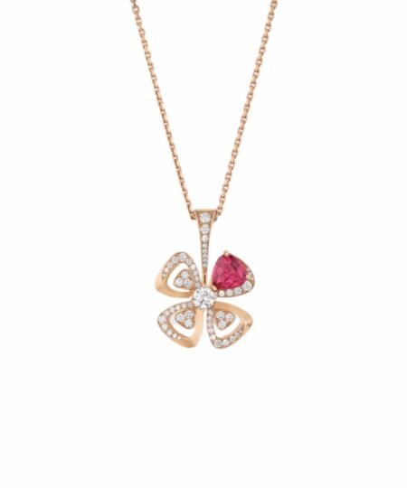 Bvlgari Fiorever Necklace Rose Gold For Women 359928