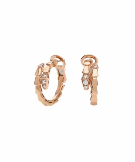 Bvlgari Serpenti Viper Earrings Rose Gold For Women 359949