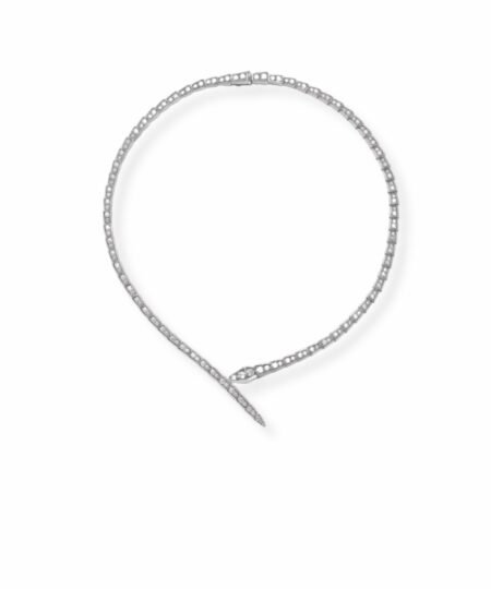 Bvlgari Serpenti Viper Necklace White Gold For Women 360350
