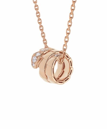 Bvlgari Serpenti Viper Necklace Rose Gold For Women 357794