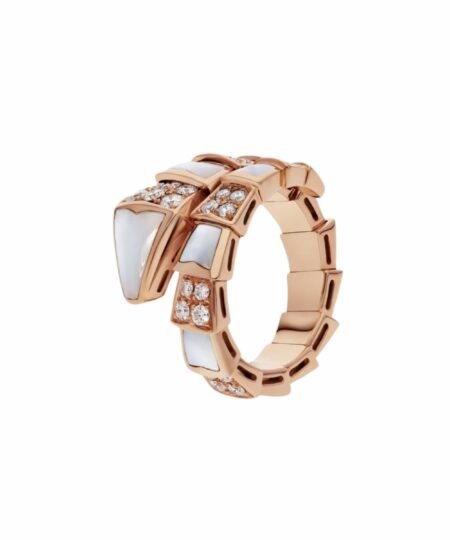 Bvlgari Serpenti Viper Ring Rose Gold For Women 350670