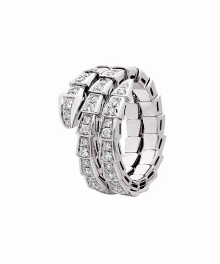 Bvlgari Serpenti Viper Ring White Gold For Women 357266