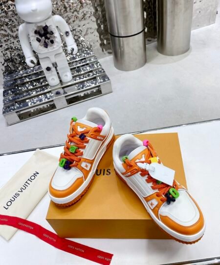 Louis Vuitton LV Trainer Sneaker Orange For Men LV