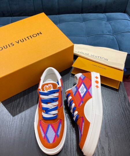Louis Vuitton LV Ollie Richelieu Trainers Orange For Men LV
