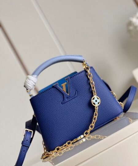 Alternative view of Louis Vuitton Capucines Mini Blue For Women, Women’s Handbags, Shoulder Bags And Crossbody Bags 8.3in/21cm LV Louis Vuitton