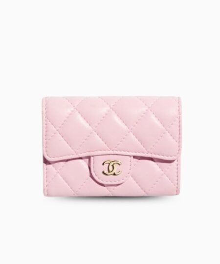 Chanel Classic Flap Card Holder Light Pink 4.5in/11.5cm For Women AP4096-Y04059-NADOE