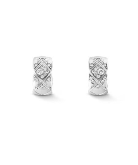 Chanel Coco Crush Earrings White Gold For Women J12497