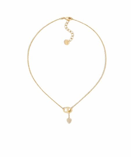 Christian Dior CD Navy Necklace Yellow Gold-Toned For Women N3118WOMCY_D03S