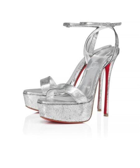 Christian Louboutin Loubi Queen Alta Silver For Women 150mm 1250489S211