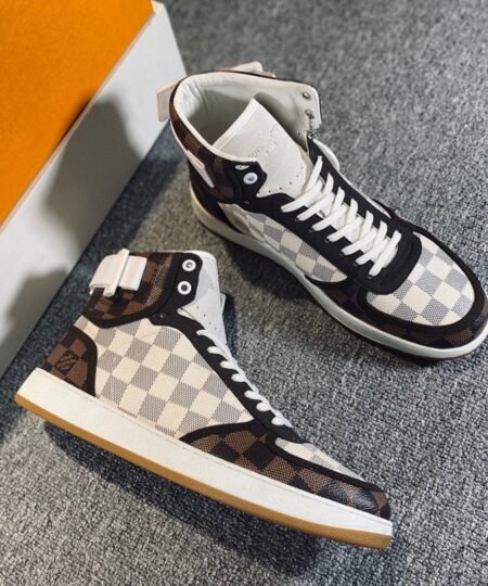 Louis Vuitton Rivoli Sneaker Boot Brown And White For Men LV