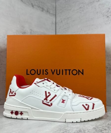 Louis Vuitton Women’s LV Trainer Sneaker Red For Women LV