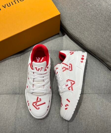 Louis Vuitton LV Trainer Sneaker Red For Men LV 1AAGYR