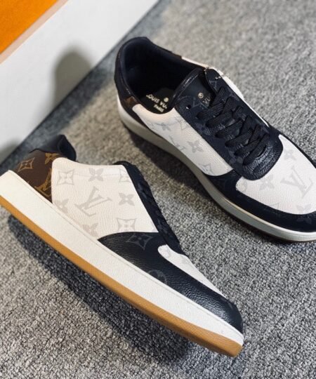 Louis Vuitton Rivoli Sneaker Black And White For Men LV