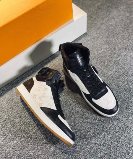 Louis Vuitton Rivoli Sneaker Boot Black And White For Men LV