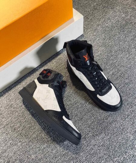 Louis Vuitton Rivoli Sneaker Boot Black And White For Men LV