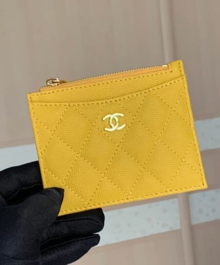 Alternative view of Chanel Flat Card Holder Yellow Bag For Women 11.5cm/4.5in