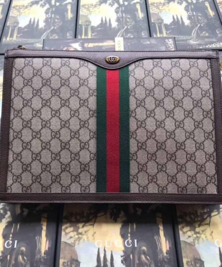 Gucci Ophidia Toiletry Case Beige For Men 13.5in/34cm GG 598234 96IWT 8745
