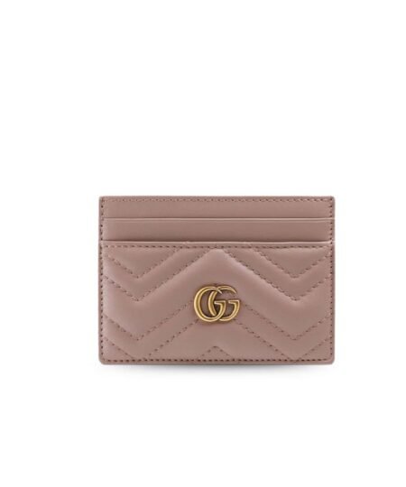 Gucci GG Marmont Card Case Dusty Pink For Women 4in/10cm 443127 DTD1T 5729