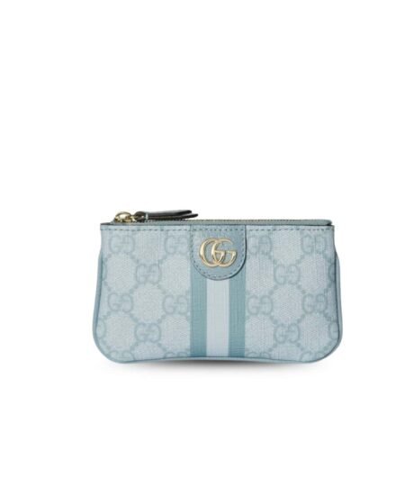 Gucci Ophidia GG Key Case Dusty Blue For Women 4.9in/12.5cm 811356 FAD09 8741
