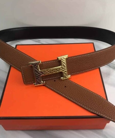 Hermes Constance Martelee Belt Buckle & Reversible Brown For Women, Women Belt