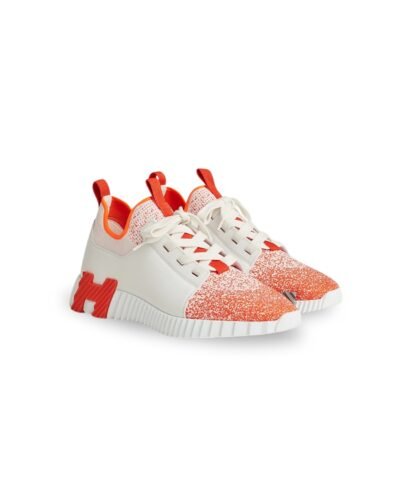 Hermes Depart Slip-On Sneaker Orange/Blanc For Men H231778ZHH5420