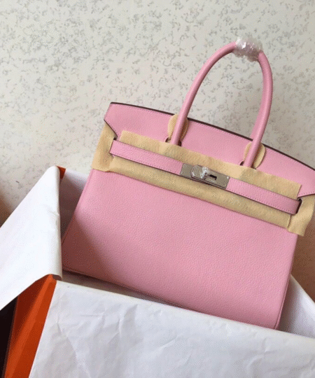 Hermes Birkin Pink For Women Silver Toned Hardware 9.8in/25cm