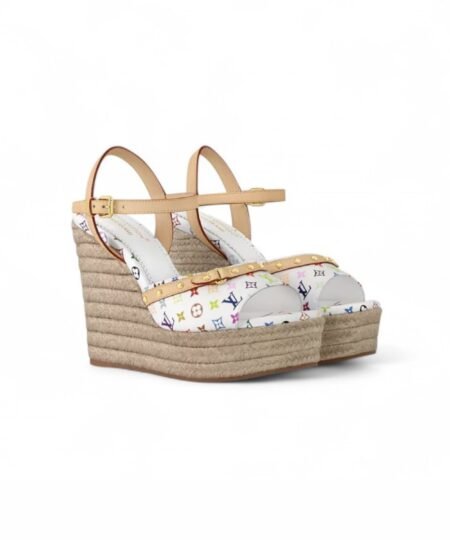 Alternative view of Louis Vuitton LV x TM Helios Wedge Sandal White For Women 1AGYX0