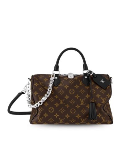 Louis Vuitton Speedy Soft 30 Dark Monogram Black For Women 11.8in/30cm M12243