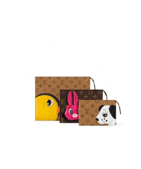 Louis Vuitton Trio Toilet Pouch Brown For Women M11254 9.8in/25cm