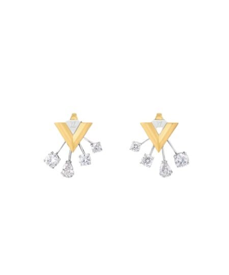 Louis Vuitton V for Vuitton Earrings Golden For Women M02260