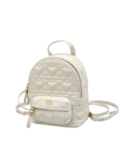 Mini Dior Backpack Heart White/Red Black For Women‎ 8 in/ 21 cm CD