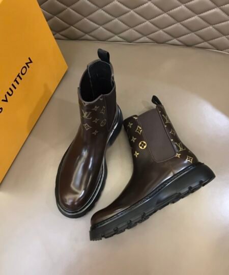 Louis Vuittion LV Bold Chelsea Boot Brown For Men LV 1A9FEK