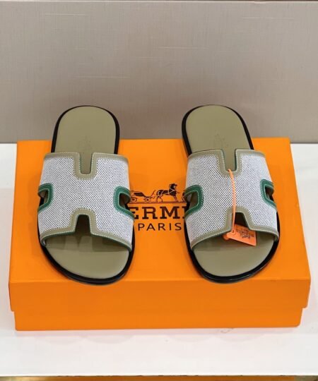 Hermes Izmir Sandal Grey And Beige For Men