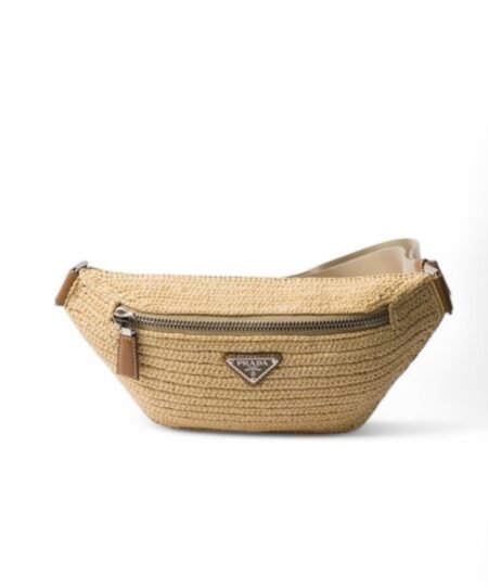 Prada Crochet Belt Bag Natural For Men 7.1in/18cm 2VL042_2M2T_F0018_V_OOL