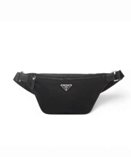Prada Re-Nylon And Saffiano Leather Belt Bag Black For Men 7.9in/20cm 2VL033_2DMH_F0002_V_OOM