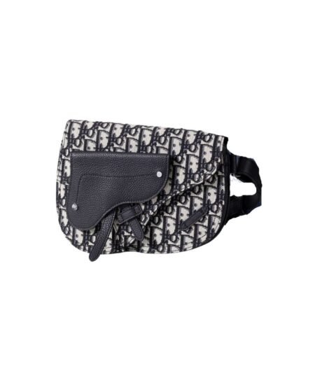The Saddle Pouch Dior Oblique Jacquard White/Black For Women‎ 9.5in/24cm CD