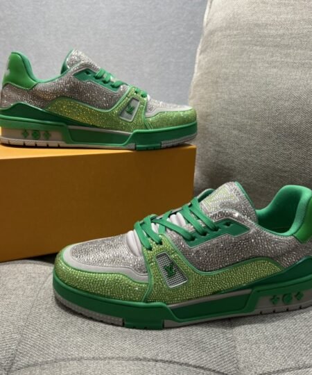 Louis Vuittion LV Trainer Sneaker Green For Men LV